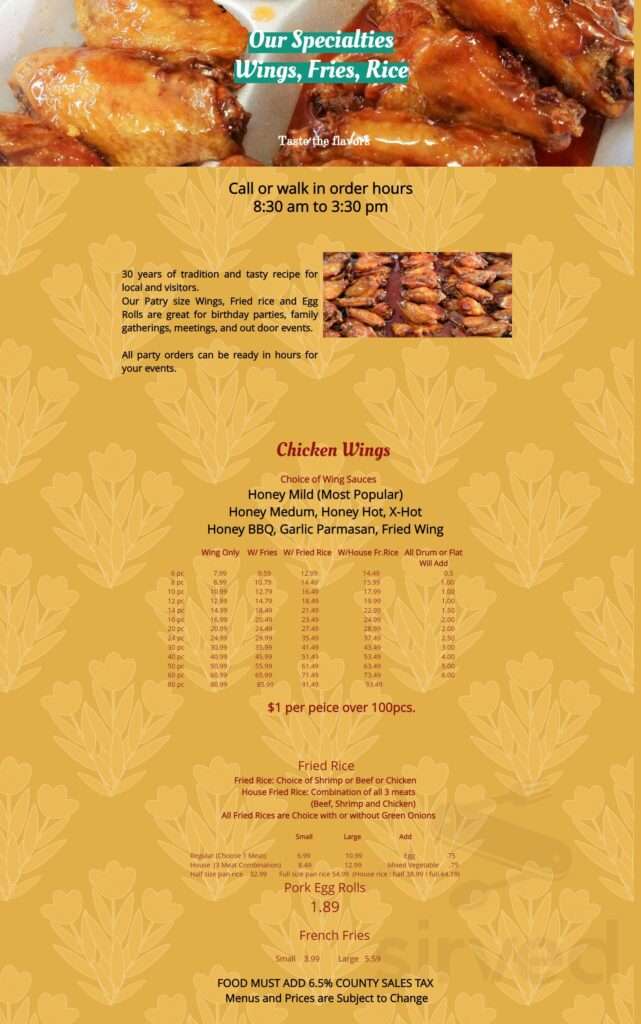 Quick & Easy Food Store menu 1